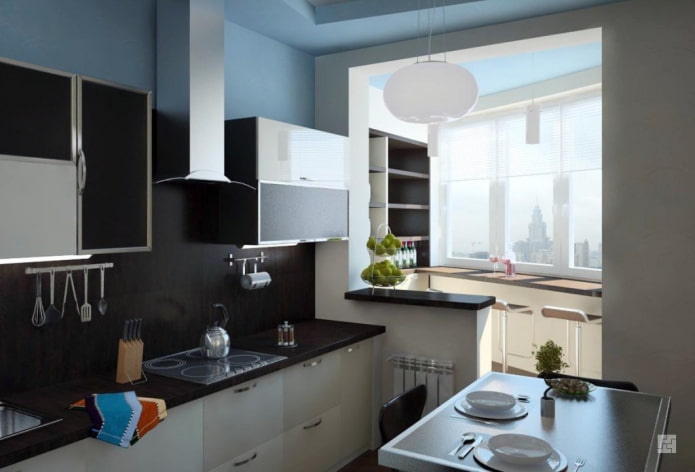 design de interiores de cozinha de 5 m²