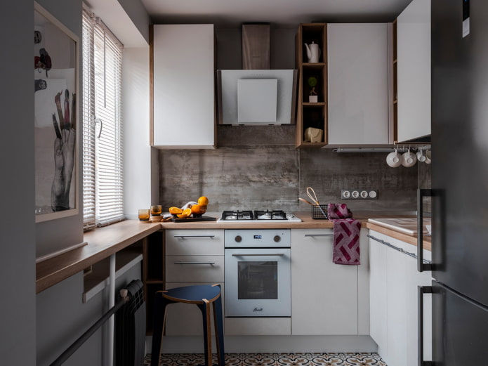 conjunto de cozinha com área de 6 metros quadrados