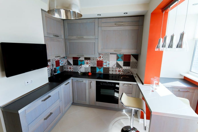 interior da cozinha de 6 metros quadrados