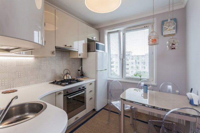 conjunto de cozinha com área de 6 metros quadrados
