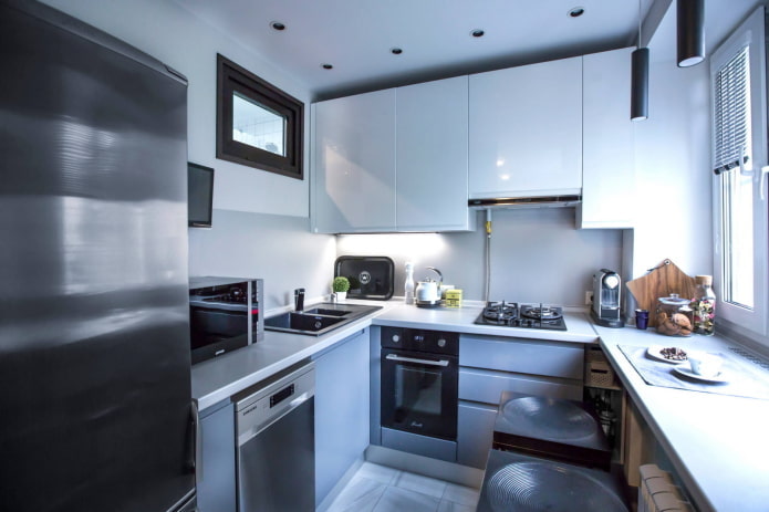 conjunto de cozinha com área de 6 metros quadrados