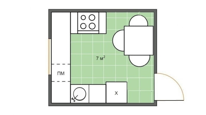 cozinha quadrada 7 sq