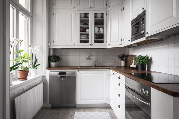 layout de cozinha de 8 m²
