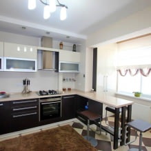 Design de cozinha com balcão de bar: 60 fotos modernas no interior -18