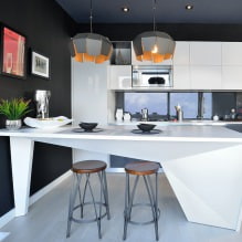 Design de cozinha com balcão de bar: 60 fotos modernas de interiores -6