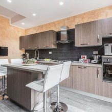 Design de cozinha com balcão de bar: 60 fotos modernas de interiores -1