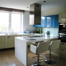 Design de cozinha com balcão de bar: 60 fotos modernas de interiores -15