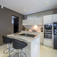 Design de cozinha com balcão de bar: 60 fotos modernas de interiores -13