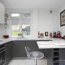 Design de cozinha com balcão de bar: 60 fotos modernas de interiores -9