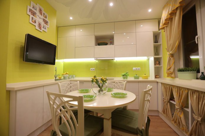 decoração de cozinha em tons de salada