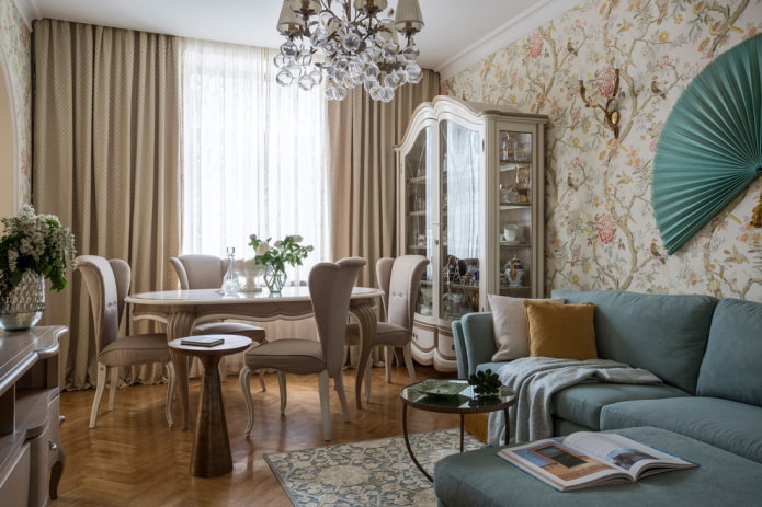 sala de estar-sala de jantar design de interiores