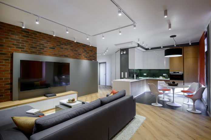 projeto de iluminação no interior de cômodos combinados