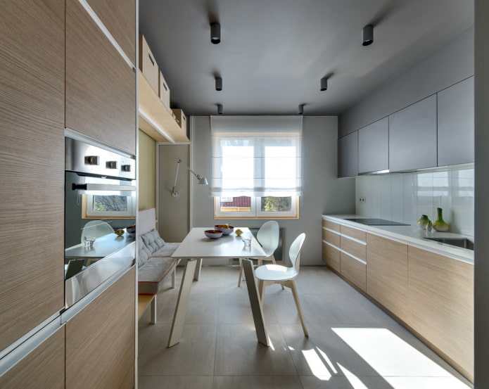 Cozinha de 9 m² em duas fileiras