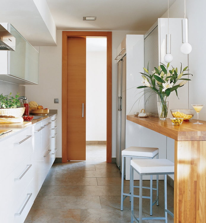 layout linear de cozinha