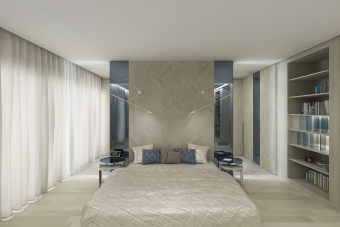 design de quarto no interior do apartamento de 100 metros quadrados