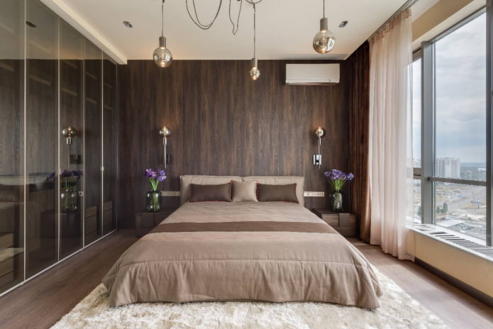 design de quarto no interior de um apartamento de 100 metros quadrados