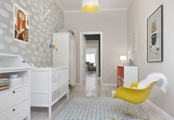 projeto de um berçário no interior de um apartamento de 100 metros quadrados