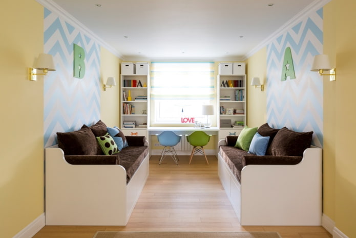 projeto de quarto infantil no interior de um apartamento de 100 metros quadrados