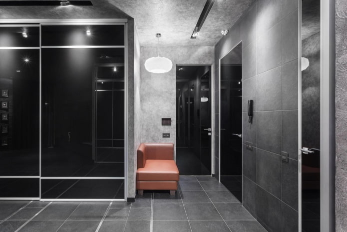 design de corredor no interior de um apartamento de 100 metros quadrados