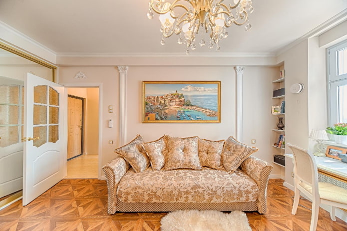 interior de um apartamento de 100 metros quadrados em estilo clássico