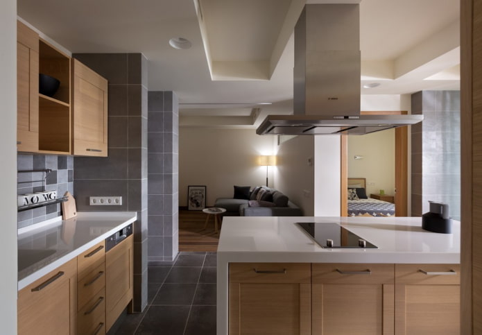 interior de um apartamento de três cômodos de 100 metros quadrados