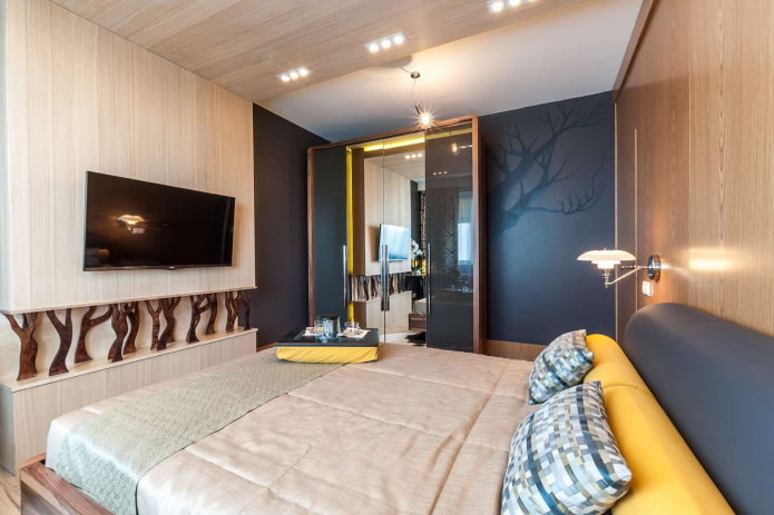 interior de um apartamento de três cômodos de 100 metros quadrados