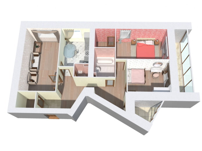 Layout de apartamento de 100 metros quadrados
