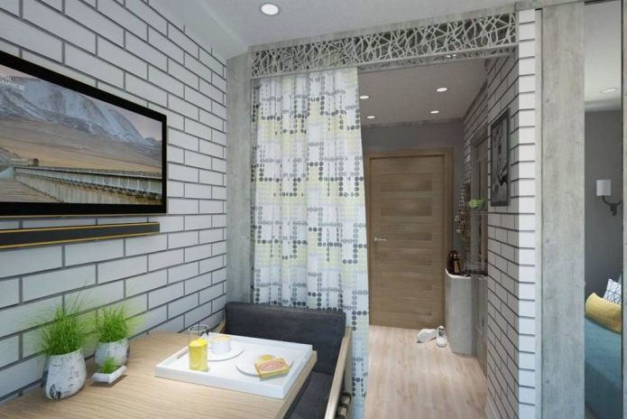 foto de design de um estúdio de 14 m².
