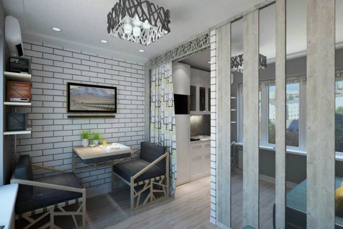 foto do interior do estúdio de 14 m².