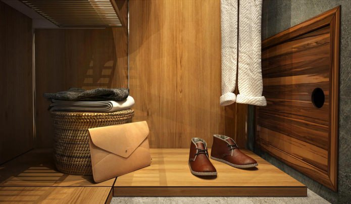 camarim no design de um pequeno apartamento de 15 m².