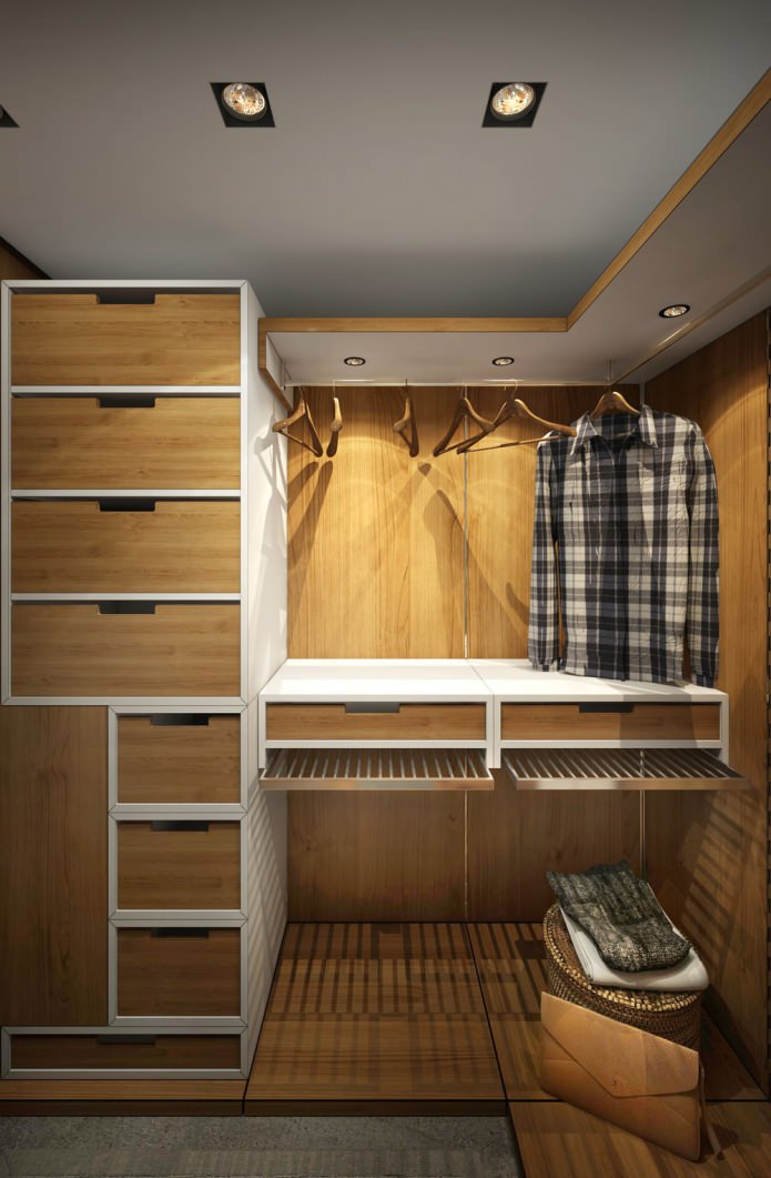 camarim no design de um pequeno apartamento de 15 m².