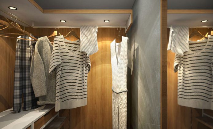 camarim no design de um pequeno apartamento de 15 m².