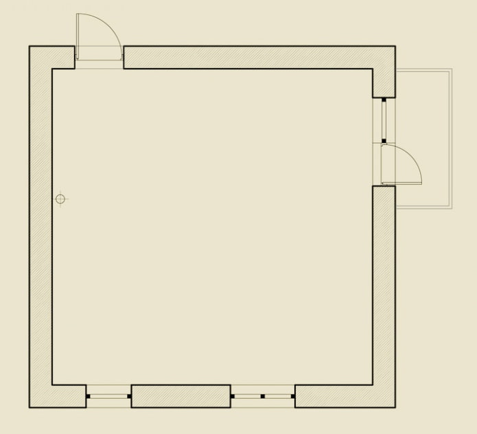 Layout de um apartamento de 31 m².