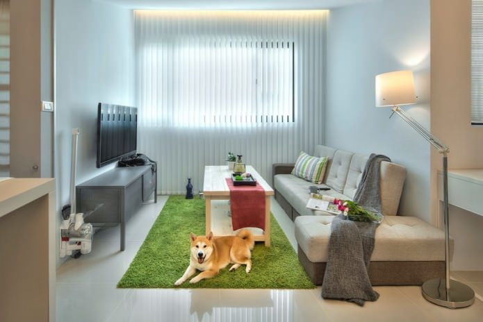 Design da área da sala de estar