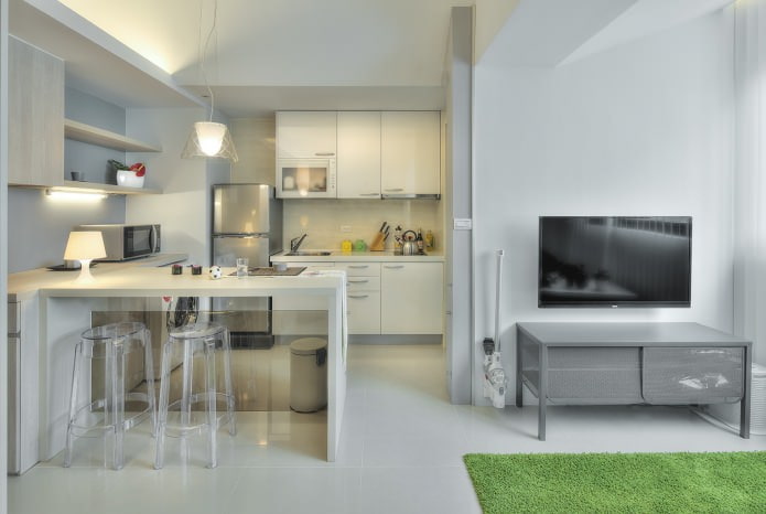 Design da área da cozinha