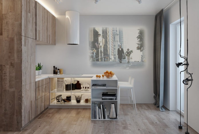 Design da área da cozinha