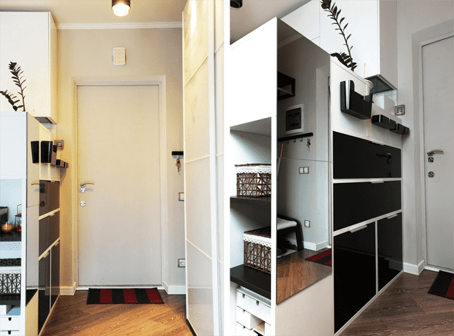 Área de entrada no apartamento
