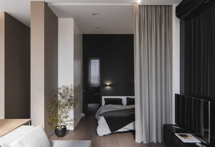 zoneamento no interior de um apartamento de 35 metros quadrados