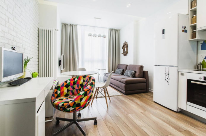 Design de apartamento de 35 metros quadrados