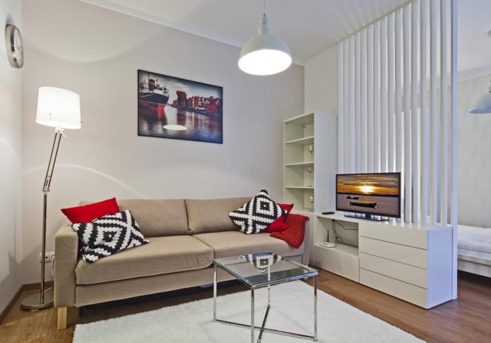 zoneamento de um apartamento de 36 metros quadrados