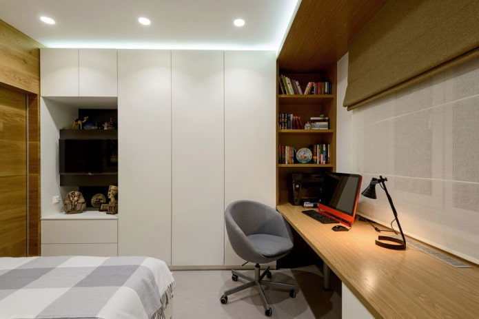 design de local de trabalho em um apartamento de 36 metros quadrados