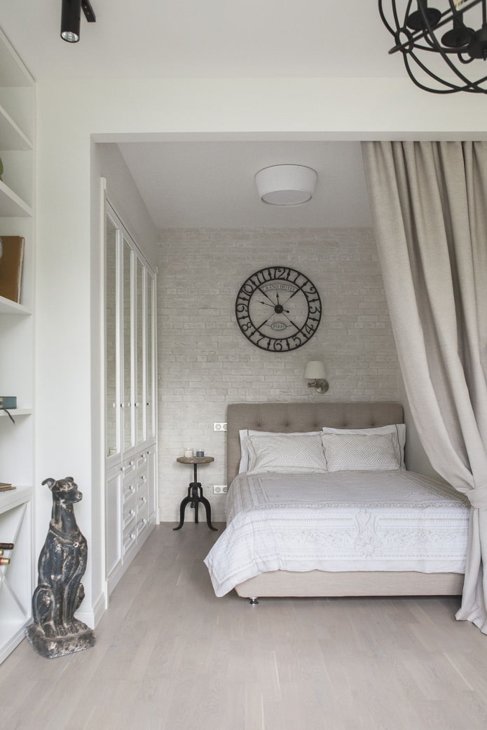 interior do quarto em um apartamento de 36 metros quadrados