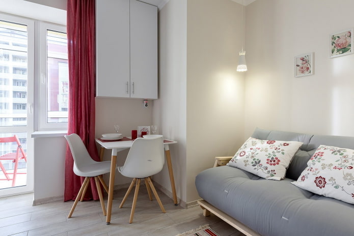 interior de um apartamento de 36 quadrados