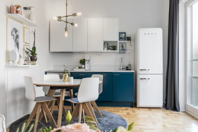 interior de um apartamento de 36 metros quadrados em estilo escandinavo
