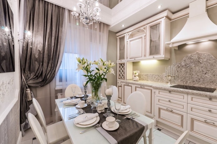 interior de um apartamento de 36 metros quadrados em estilo clássico