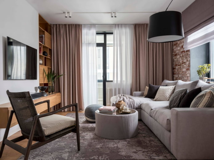 Sala de estar em estilo moderno