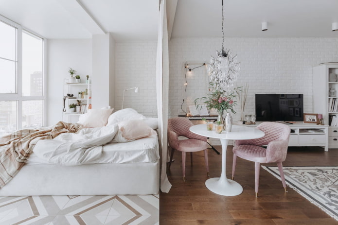 Quarto-sala de estar delicado