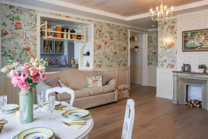 Sala de estar com janela de serviço