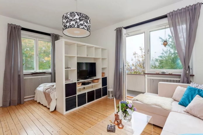 zoneamento de um apartamento de 40 metros quadrados