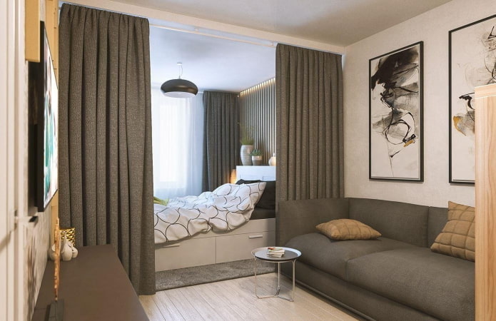zoneamento de um apartamento de 40 metros quadrados